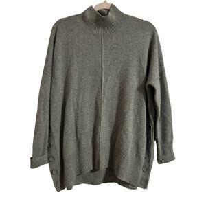 Cynthia Rowley Cashmere Button Side Sweater | Green | Size L
